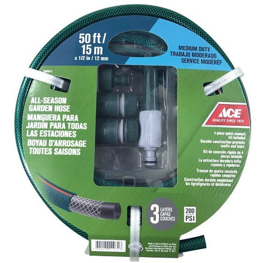 ACE 50'x1/2" Garden Hose Quick Connect