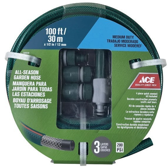 ACE 100'x1/2" Garden Hose Quick Connect