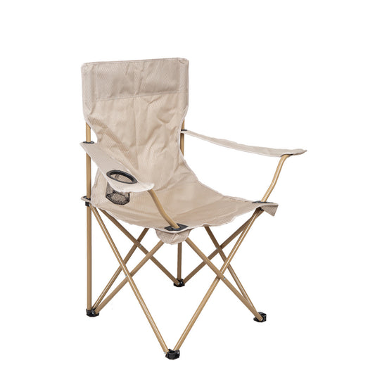 ACE Folding Camping Chair with Arm Rest and Cup Holder - Grey