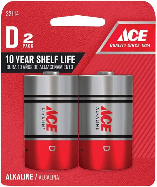 ACE Alkaline Battery D 2pcs