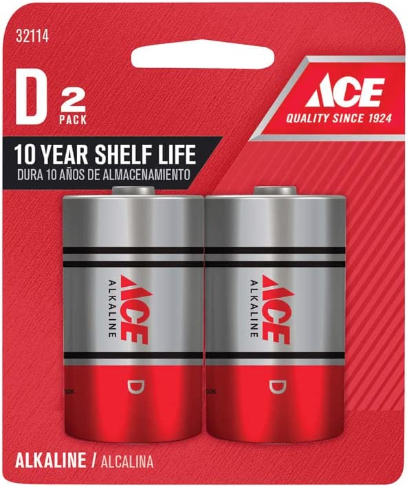 ACE Alkaline Battery D 2pcs