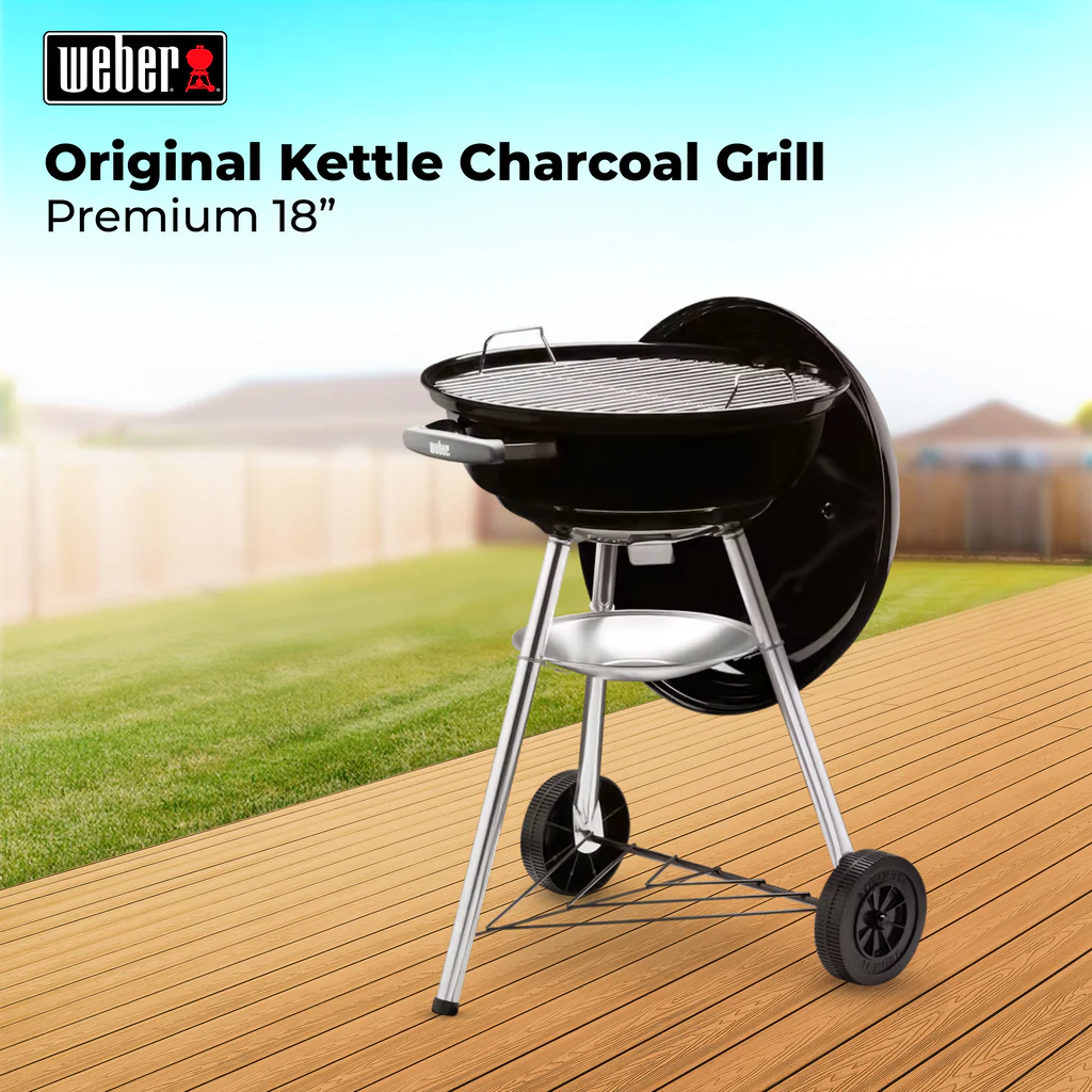 Weber Original Kettle Charcoal Grill Premium 18 Inches