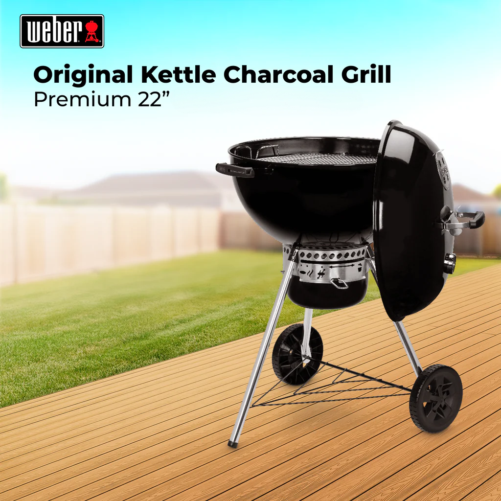 Weber Original Kettle Charcoal Grill Premium 22 Inches