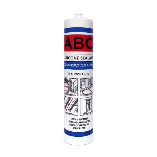 ABC CONST.GRADE CLEAR SILICON SEALANT 300ML 24`S