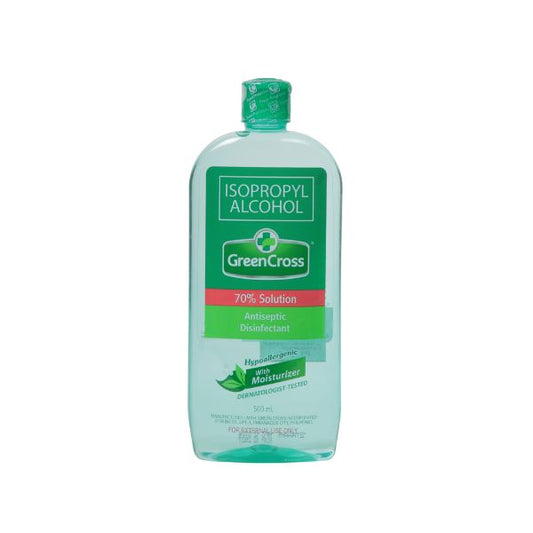 GREEN CROSS ISOPROPYL ALCOHOL 500ML 70% W/ MOISTURIZER