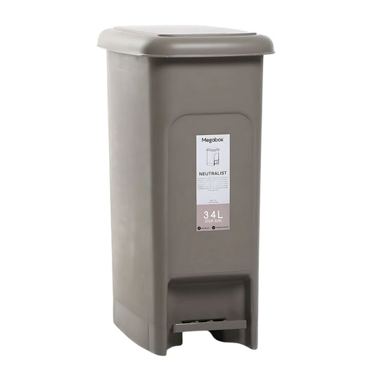 MEGABOX MG712 SLIM STEP BIN 34L NEUTRALIST STONE GRAY