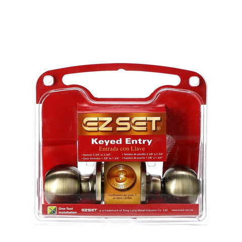 EZSET Keyed Entry Door Lock Set EZ100TBAUS5