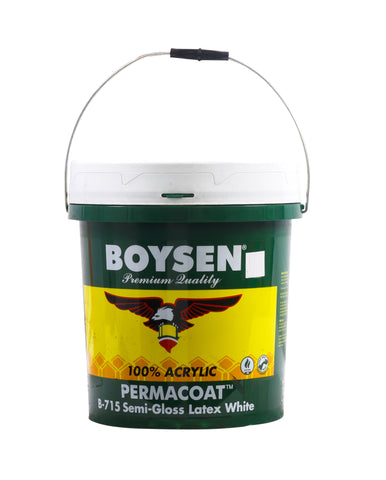 Boysen B-715 16L White Permacoat Semi-Gloss Latex Paint