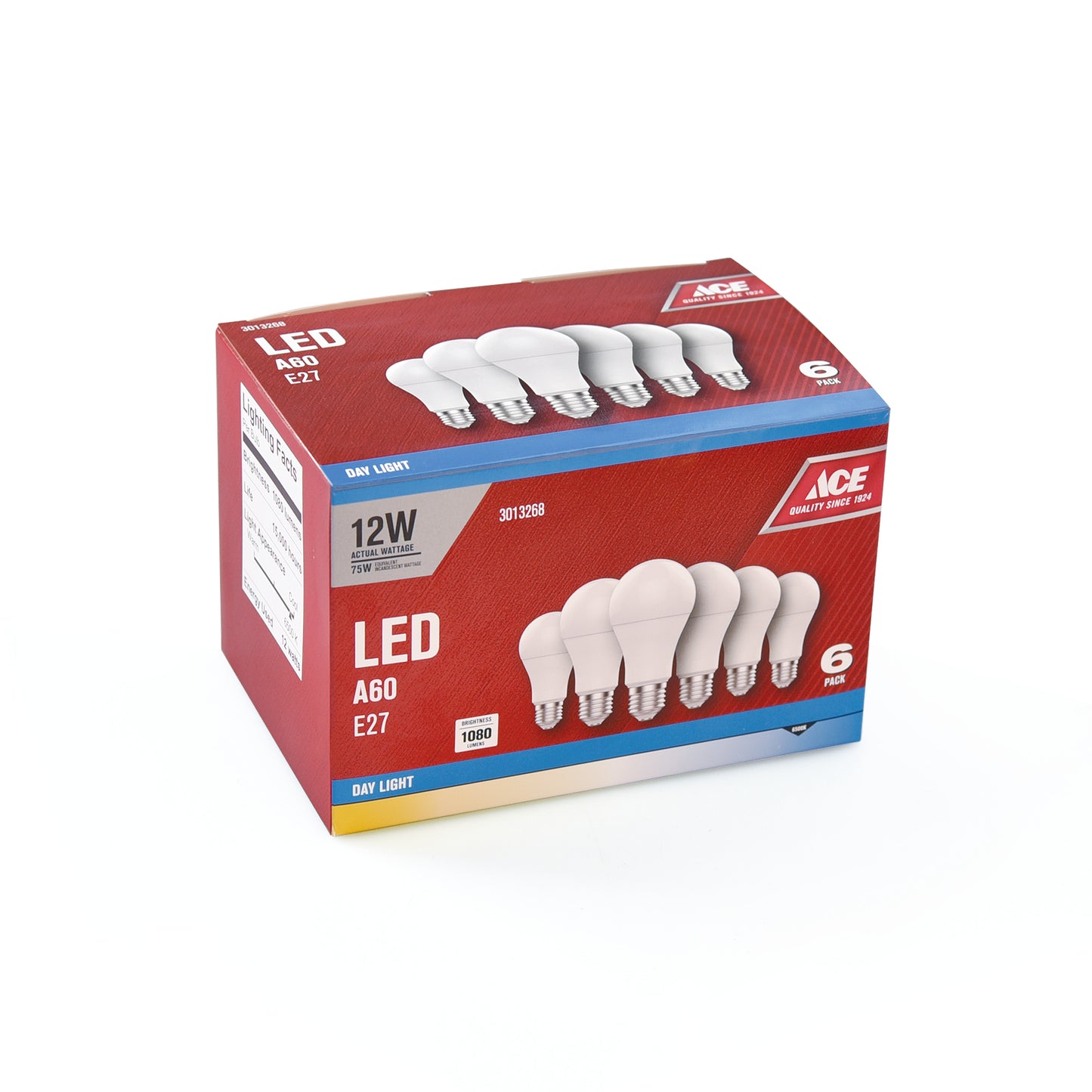 ACE LED Bulb A60 12W E27 6500K Daylight 6-Pack