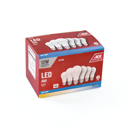 ACE LED Bulb A60 12W E27 6500K Daylight 6-Pack