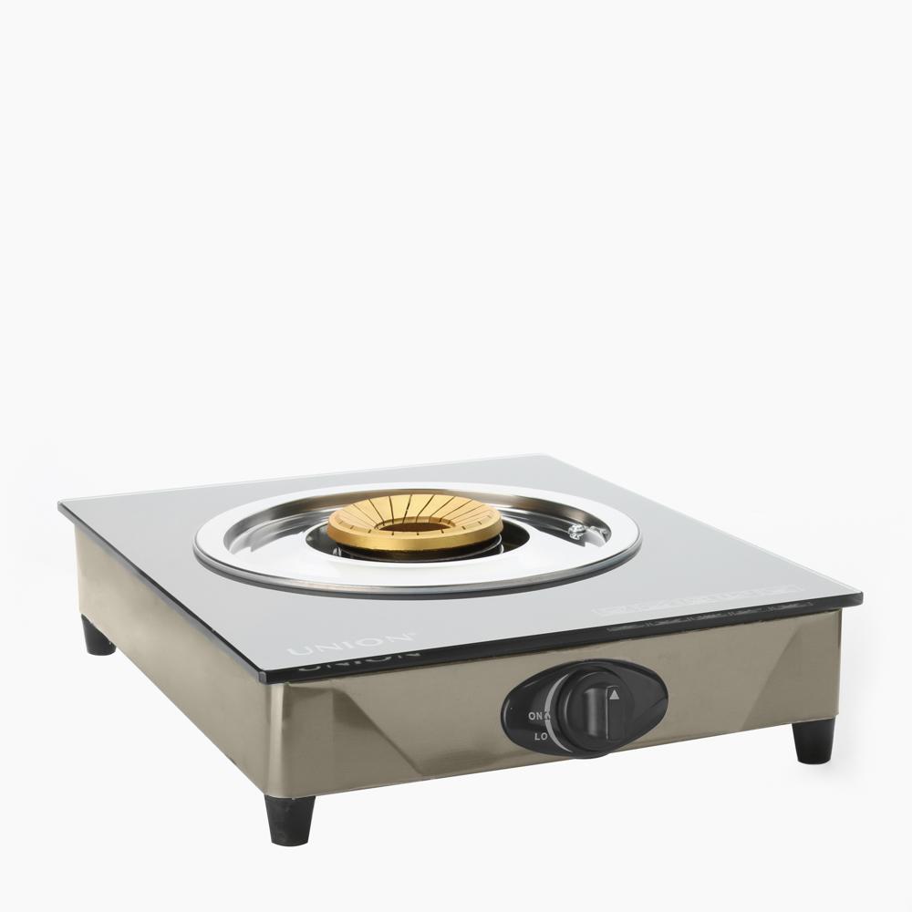 Union Glass Top Panel Single-Burner Gas Stove UGGS-175-G