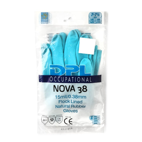 DPL Nova Rubber Gloves 7-7 1/2 Blue