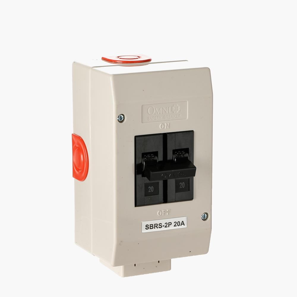 Omni Safety Breaker (Regular with Socket) - 2P/20AMP