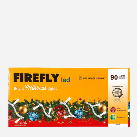 Firefly Warm White Transparent Christmas Lights 6m