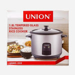 Union Tempered Glass Stainless Rice Cooker 1.8L UGRC-235