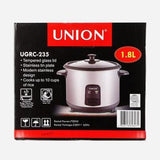 Union Tempered Glass Stainless Rice Cooker 1.8L UGRC-235