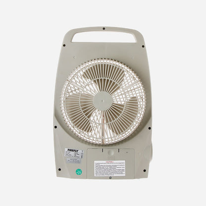Firefly 8" Oscillating 2- Speed Fan with 18 LED Desk Lamp, Torch Light & USB Mobile Phone Charger