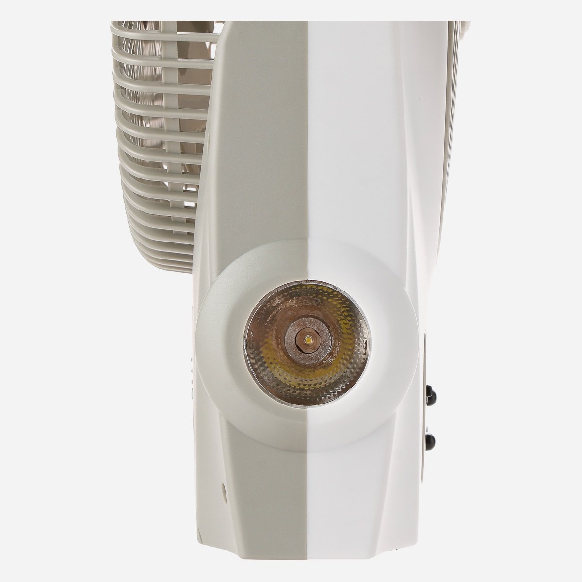 Firefly 8" Oscillating 2- Speed Fan with 18 LED Desk Lamp, Torch Light & USB Mobile Phone Charger