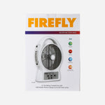 Firefly Oscillating 3-Speed Fan with USB Mobile Phone Charger & 24 LED Desk Lamp 8in.