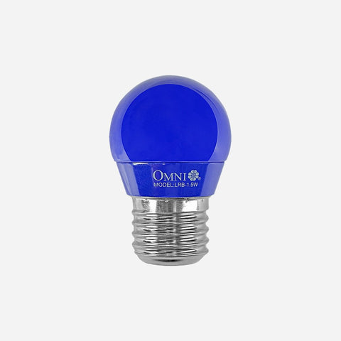Omni 1.5W LED Blue Colored Round Bulb
