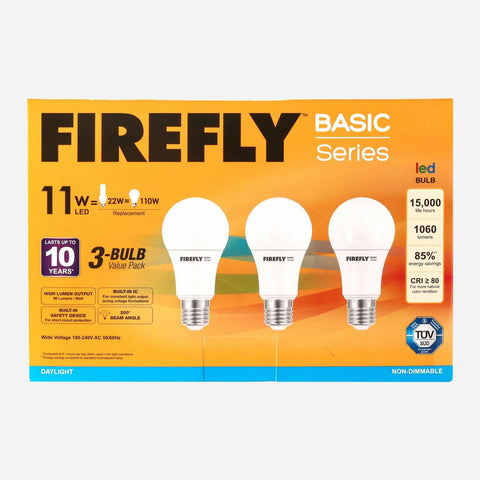 Firefly 3-Pack 11W LED Light Bulb
