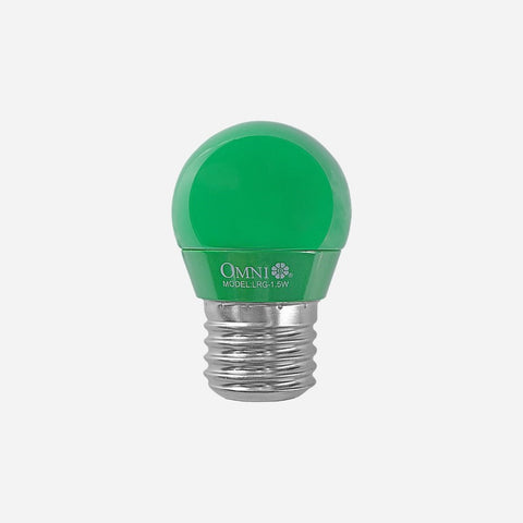 Omni 1.5W LED Green Colored Round Bulb