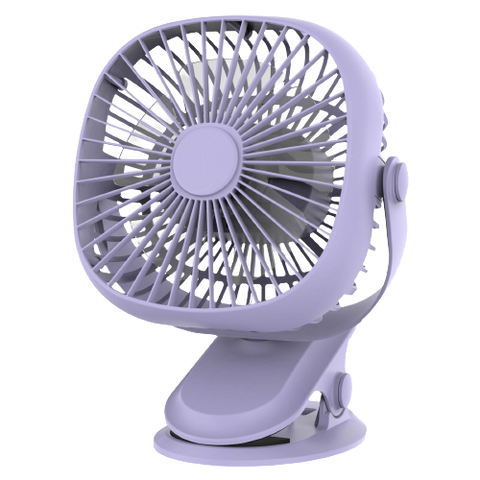 Akari Rechargeable Fan with LED Power- Purple