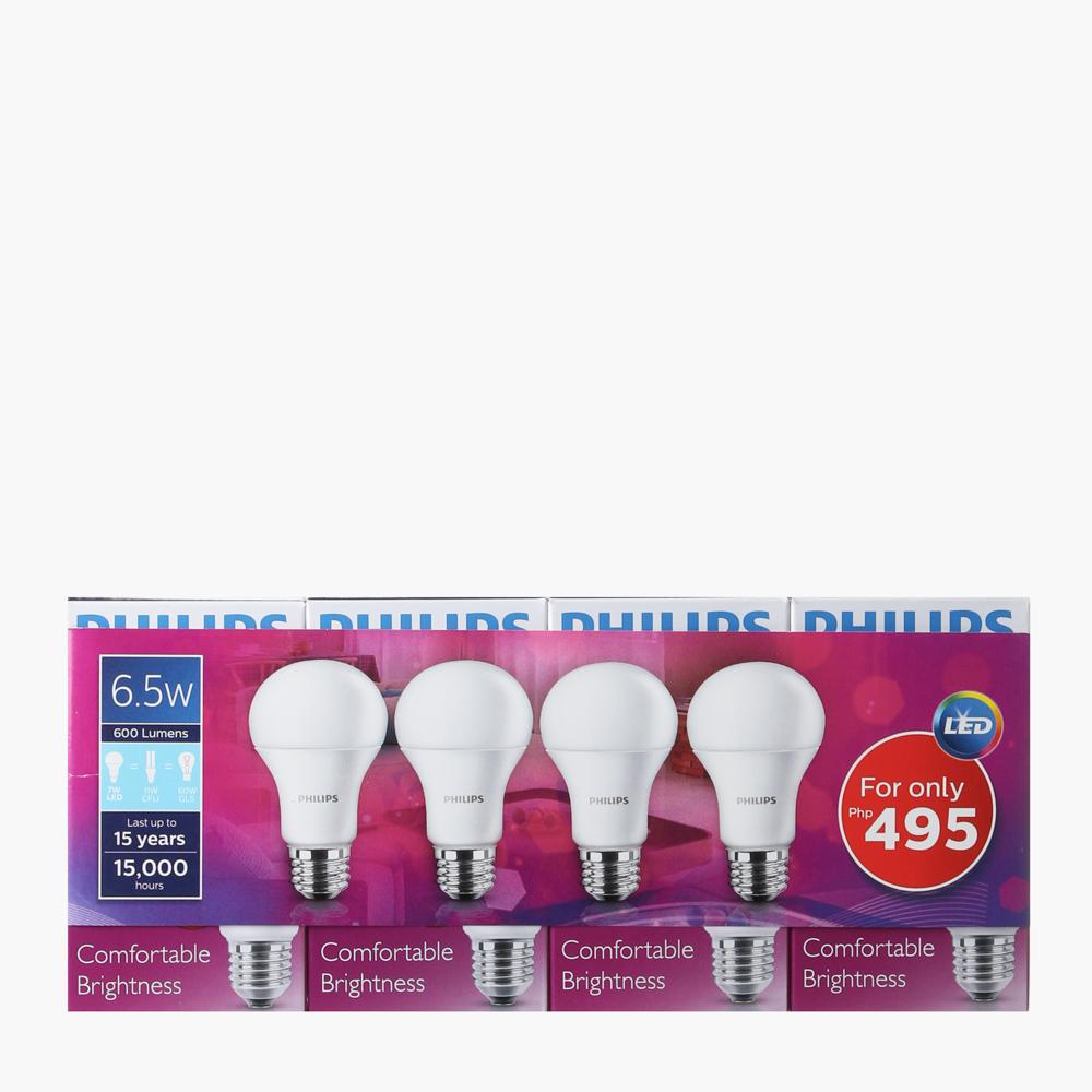 Philips LED Light Bulb 6W Cool Daylight (Set of 4)