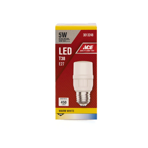 Ace LED Tube Bulb T38 5W E27 3000K WW