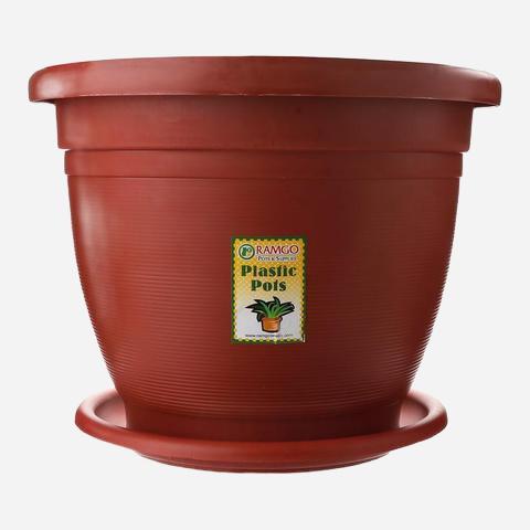 Ramgo Simplee Pot & Saucer Medium (Terra)