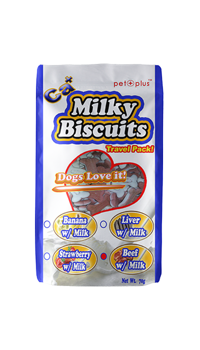 Pet Plus Milky Biscuits Travel Pack 70G-Liver