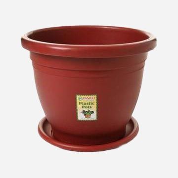 Ramgo Simplee Flower Pot 11in. with Tray