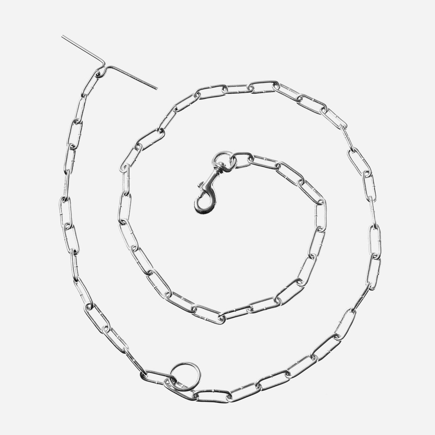 Generic Chromed Oval Tie Out Chain Leash 4x72in. CT-4072