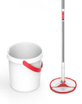 Clean Home Single Spin Flat Mop with Bucket
