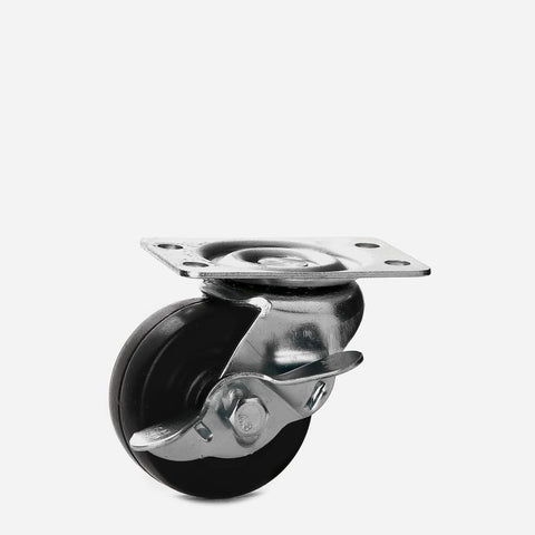 Viking Rubber Caster Curved Swivel Type with Brake 2in.