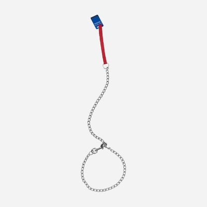 Muffy Chrome Chain Lead with Nylon Handle – Extra Large