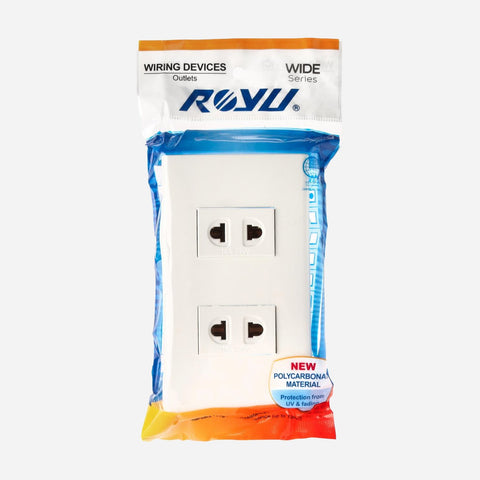 Royu Wide Series 2-Gang Outlet
