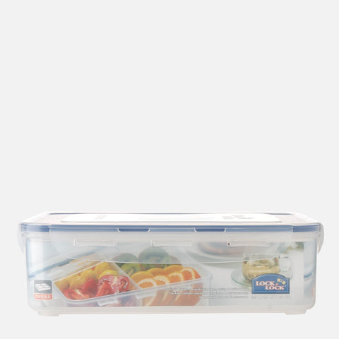 Lock & Lock Nestable Rectangle Divided Food Container 3.9L