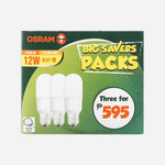 Osram 3-Pack LED Stick Bulb 12W Set