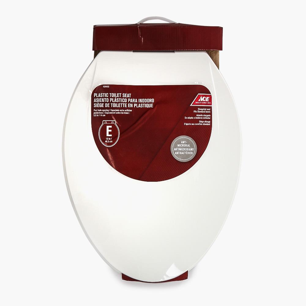 ACE 19" White Plastic Toilet Seat Cover