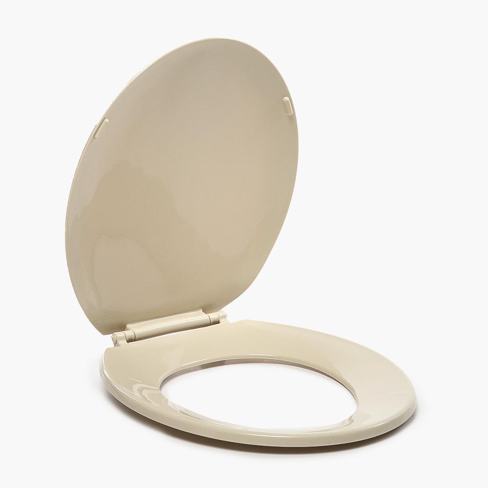 ACE Round 17" Bone Plastic Toilet Seat Cover