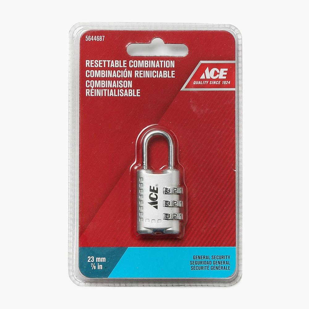Ace 23mm 3Dial Luggage Lock (Silver) AHPI