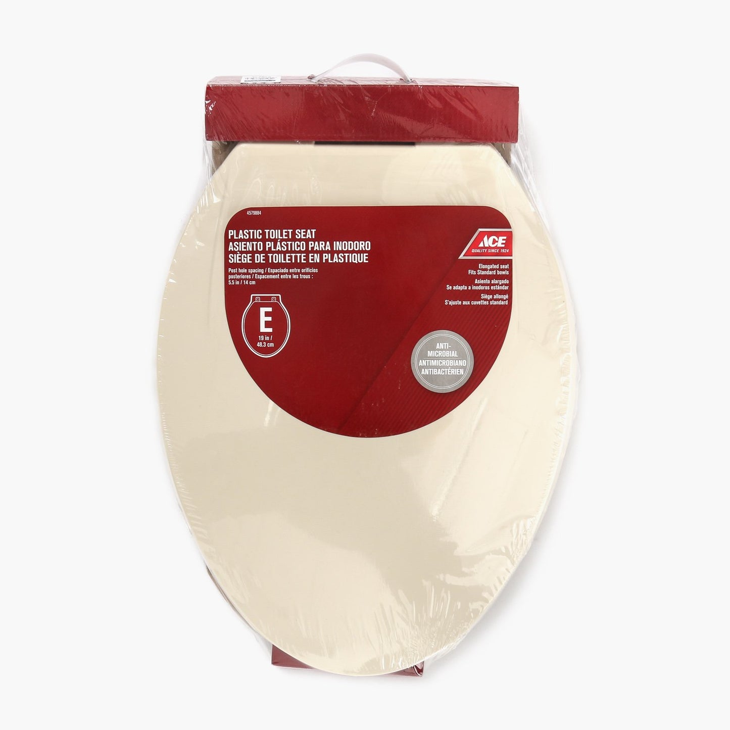 ACE 19" Bone Plastic Toilet Seat Cover