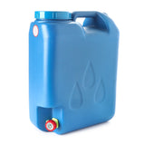 Slim Rect Water Container 5Gal w/ Faucet Blue 1/4