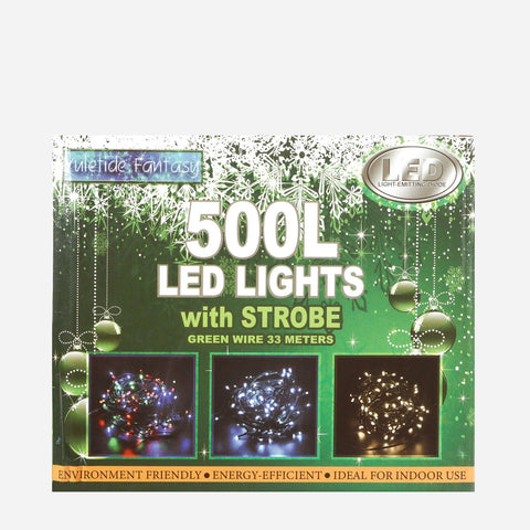 Yuletide Fantasy 500 Strobe LED Christmas Lights 33m - Cool White