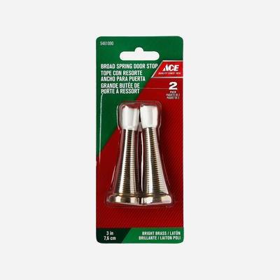 ACE 2-Pack Broad Spring Door Stop 3in. Set – Bright Brass