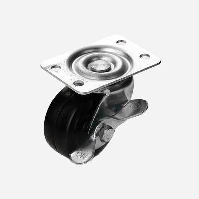 Viking Nylon Caster Fixed Type 2in. - Black