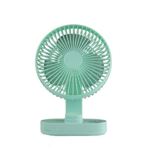 Akari Rechargeable LED Fan with Light ARF-8008" Green