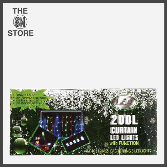 Yuletide Fantasy 200 Curtain LED Christmas Lights 4m – Warm White