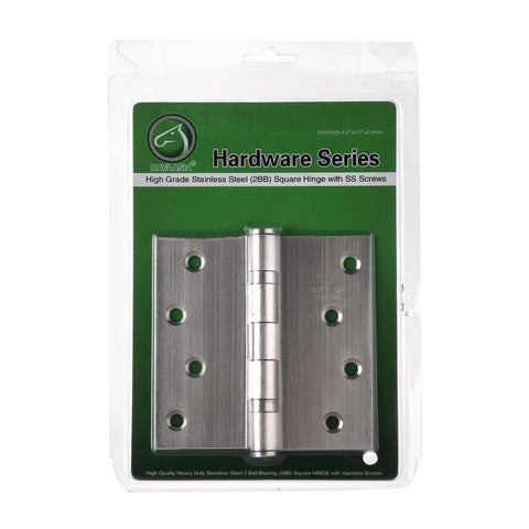 Hava Asia 4x4 In. Stainless Steel Square Hinge and Screws Set